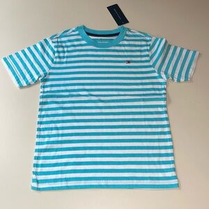 Tommy Hilfiger Boys Striped T-Shirt in Blue Curacao